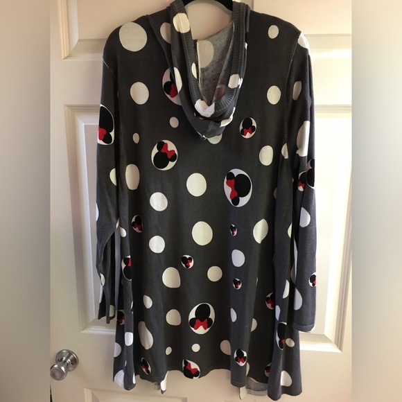 Torrid Disney Hooded Printed Minnie Mouse Lightweight Sweater Cardigan S… - Picture 2 of 3